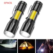 USB Rechargeable 5000LM LED Flashlight Super Bright COB Torch TAC Light