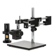Amscope 0.7X-5.6X Digital 8.3MP USB Zoom Microscope with Double-Arm Boom Stand