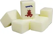 Mahjong Set 144 Tiles Mahjong Set Family with Box Acrylic Mahjong Games Suitable for Travel and Gatherings Chinese Mah Jongg Set(Aluminum Box)