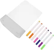 FIXOSHEE 1 Set of Acrylic Dry Erase Board with Light Decorative Unpainted Blank Dry Erase Board with Light Up Stand Table LED Letter Message Painting Board