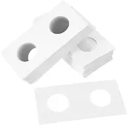 jojofuny 100Pcs Coin Flips Paper Holders for Collectors Portable Coin Collection Supplies