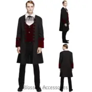CL924 Fever Gothic Vamp Vampire Dark Dracula Halloween Horror Mens Fancy Costume