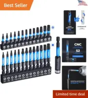 Heavy-Duty Impact Torx Bit Set - 27pcs T7-T40 - S2 Steel - Magnetic Holder