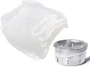 Sink Strainer Filter Mesh Bag 200pcs, Kitchen Sink Trash Mesh Bag, Disposable (White)