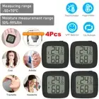 4PCS Mini Thermometer Digital LCD Display Hygrometer Temperature Humidity Meter