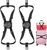 Wanfoou 2-Pack Bag Bungee,Luggage Straps Suitcase Straps,Travel Luggage Bag Bungee Suitcase Adjustable Belt,Adjustable Portable Travel Luggage Accessories(Black)