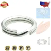 Set of 100 Polished 7mm Sterling Silver Jump Rings - Hypoallergenic Craft Supply