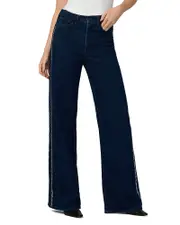 Joe's Jeans The Mia Embellished High Rise Wide Leg Jeans in Bright Lights