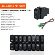 Push Button LED Switch For Mitsubishi w/LED Indicator Lights 4-Pole