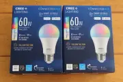 Cree Lighting Connected Max Smart Led Bulb A19 60W Tunable White + Color 2Pack