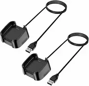 Wanme Charger Dock for Fitbit Versa 2 Only, USB Replacement Charging Cable Cord Stand for Versa 2 (2Pack)