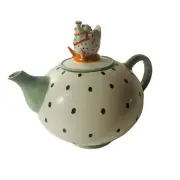 Patience Brewster speckled chicken ceramic teapot unique quirky kitchen decor
