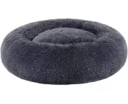 -Dog Bed, Cat Bed, Soft Plush Surface, 60 Cm, Dark Grey Pgw038g02