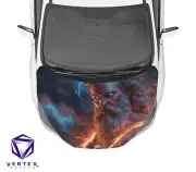 Zeus Mythology Hood Wrap Vinyl Car Decal 50"X60" Weatherproof