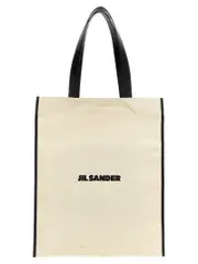 [Jil Sander] Jil Sander-Flat Tote Bianco/Nero-Uomo OS White/Black