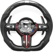 LED Carbon Fiber Steering Wheel Compatible With BMW M3 M4 M5 M6 F10 F20 F30 F12 F13 F32 F33 F36 F30 F31 F35 F22 F23 F44 F82 Car Accessories(Style 02 M3)