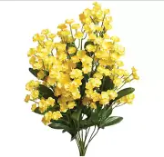 Yellow Baby's Breath Artificial Gypsophila Silk Wedding Flowers Fake Filler Faux