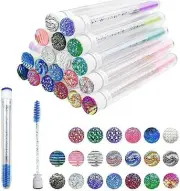 Mascara Wand Set: Diamond Eyelash Brushes, Lash Wands, Spoolies, Makeup Tool