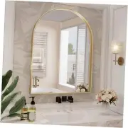 Arch Mirror, 20 x 30 Inch Arch Mirror for Bathroom, Arched 20"L x 30"W Gold