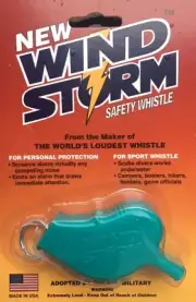 WINDSTORM Safety Whistle TEAL loudest