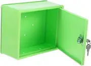 FONDOTIN Lockable Wall Mounted Milk Box Outdoor Package Container for Mail Milk Deliveries Stylish Design for Home Garden Use Versatile Lock Box for Letters Items