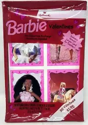 New Vintage Mattel Barbie Valentine's Day Cards w/ Envelopes Barbie Doll 1995