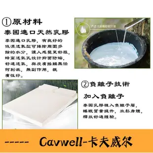 Cavwell-天然乳膠墊 加厚10cm乳膠床墊 100%純乳膠 泰國乳膠 防螨 抗菌 加大 雙人 單人 透氣墊 吸濕 排汗 床墊-可開統編