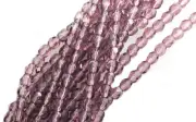 100 Amethyst Czech Faceted Round Glass Beads 4MM