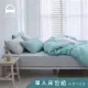 【AnD HOUSE 安庭家居】經典素色-單人床包枕套組-蒂芬妮綠(柔軟舒適/舒柔棉)
