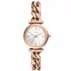 【FOSSIL】公司貨 Carlie 羅馬浪漫氣質不鏽鋼腕錶/玫瑰金x銀面 女錶(ES5330)