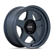 17x8.5 KMC KM728 Lobo Metallic Blue Wheel 6x120 (-10mm)
