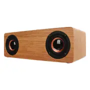 Wooden Speaker Alarm Clock With FM Radio Wireless Phone Charger JF ZO