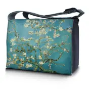 17.3" 17" Laptop Notebook Padded Compartment Messenger Bag Almond Trees 17N31