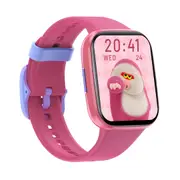 Bluetooth Kids Smart Watch 1.69" Screen Children Monitor Temperature Heart Rate Sleep BLE 5.0 - Pink