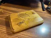 Praying Hands Carved Wood Trivet for Hot Pots & Pans w/ Felt Bottom 5 x 7 x 3/4