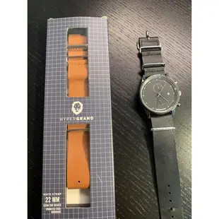 Hypergrand Maverick Chrono-冷鋼系列 黑色皮錶帶