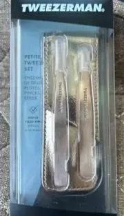 Tweezerman Petite Tweeze Set Rose Gold Set Model 4048-RSGR New Free Ship w/case