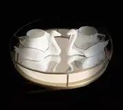 Swan Coffee Espresso Cup Saucer Porcelain Set 6 Cups 6 Saucers