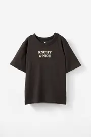 [Cotton On Kids] Cotton On Kids - Jonny Short Sleeve Graphic Print Tee - Phantom/knotty & nice pretzel 5 PHANTOM/KNOTTY & NICE PRETZEL