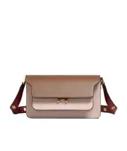 Marni Color Blocked Strapped Shoulder Bag One size Brown