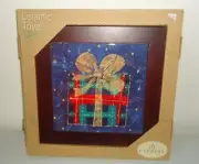 Cypress Home Trivet Gift Blue on Ceramic Tile Wood Frame 8" Hang Hook