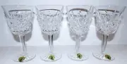 SET OF 4 WATERFORD CRYSTAL LISMORE 5 7/8" CLARET WINE GLASSES~ORIGINAL LABELS~