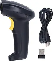 Wireless Barcode Scanner, 2.4G USB 1D 2D Handheld Barcode Reader for Supermarket Delivery, Wireless Barcode Reader