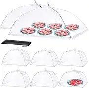 HOMKULA Food Covers for Outside - 8 Pack, 2 Extra Large (40 x 24 in) & 6 Large (17 x 17 in) Mesh Food Covers for Outdoors, Food Tent Food Cover for Picnic Party Supplies, Pop-Up and Collapsible