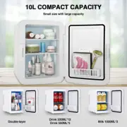 10L Mini Fridge TableTop Electric Cooler Warmer Portable Ice Box Office Car 2024