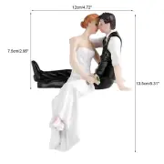 Wedding Cake Toppers Couple Bride&Groom Resin Figurine Funny Decoration US AC