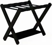 Folding Luggage Rack 2-Layer Portable Folding Luggage Rack Travel Suitcase Shoe Storage Holder with Shelf Removable Storage Luggage Rack for House Hotel Guests L70 x D43 x H50cm