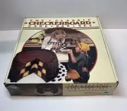 Vintage The Classic Checkerboard Cake Pan Set In Original Box Checkered Retro