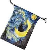 Tarot Deck Bag - Drawstring Dice Holder Storage | Velvet Drawstring Pouch | 13x18cm Drawstriing Dice Holder Storage | Deck Protective Case, Jewelry Carrying Pouch for Tarot Enthusiasts Hand