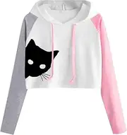 [outret] Women's Striped Zip up Long Sleeve Crop Top Hoodies Casual Drawstring Sweaters Jacket Cropped Sweatshirt Shirt